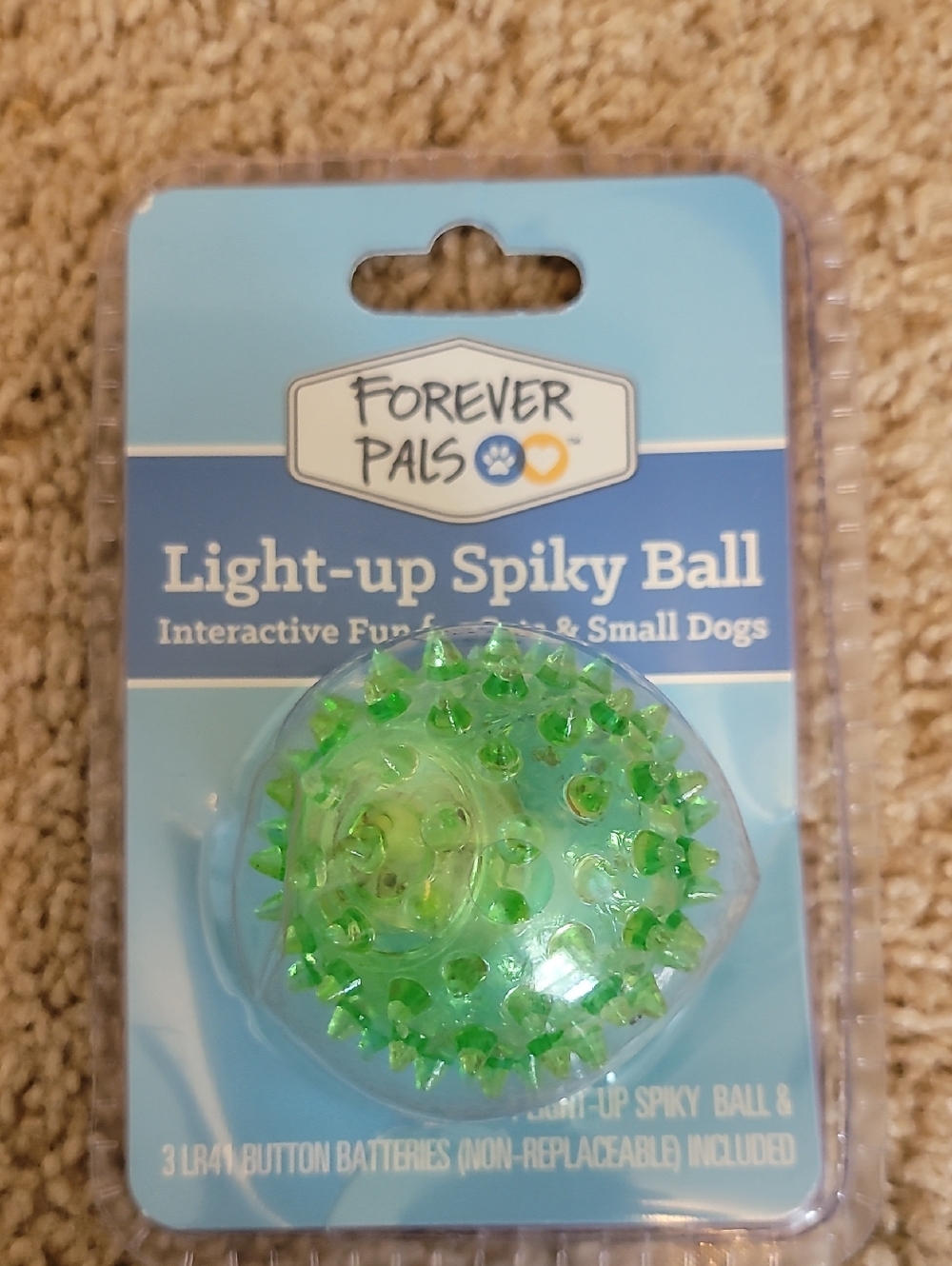 Forever Pals Green Light-Up Spiky Pet Ball